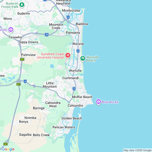 Map showing Harmony Massage in Currimundi