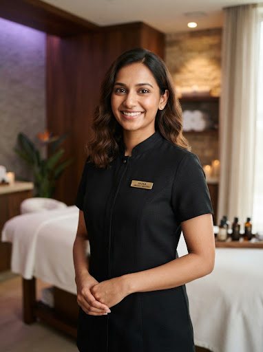 Meera, massage therapist at Harmony Massage