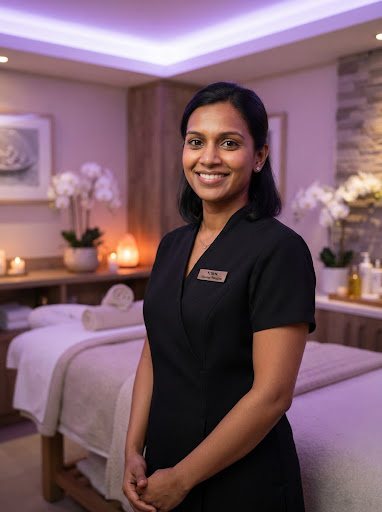 Nisha, massage therapist at Harmony Massage