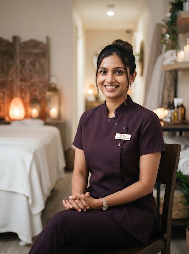 Sneha, massage therapist at Harmony Massage